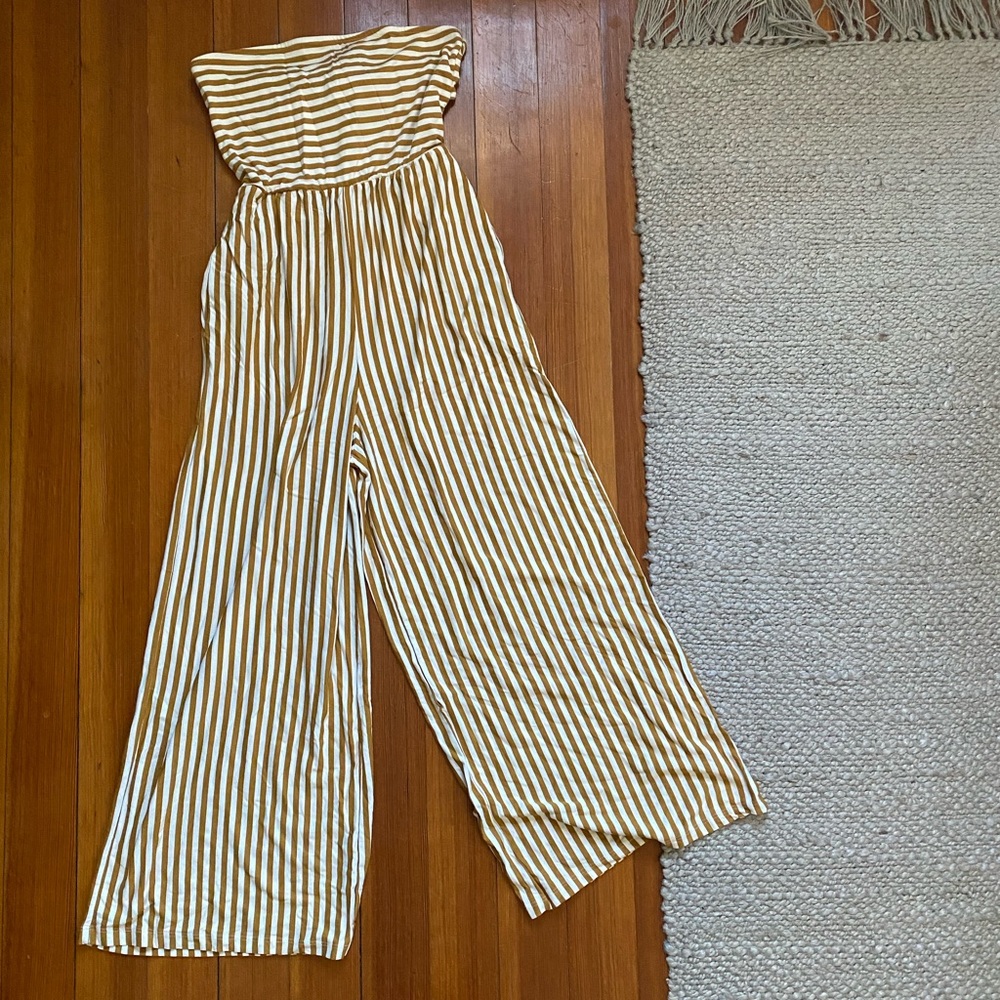 NWT American Eagle Striped Wide Leg Jumpsuit